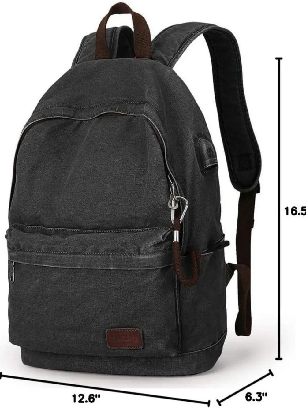 Stylish Canvas Backpack for Men & Women - Fits 15.6